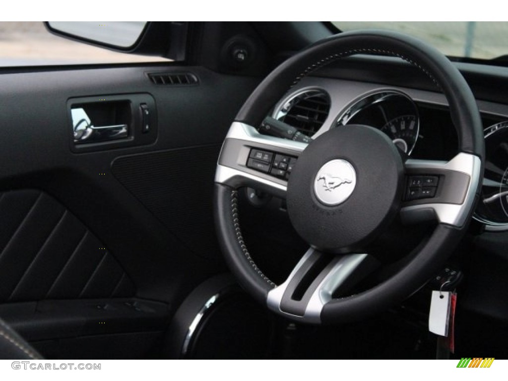 2014 Mustang V6 Premium Convertible - Black / Charcoal Black photo #26