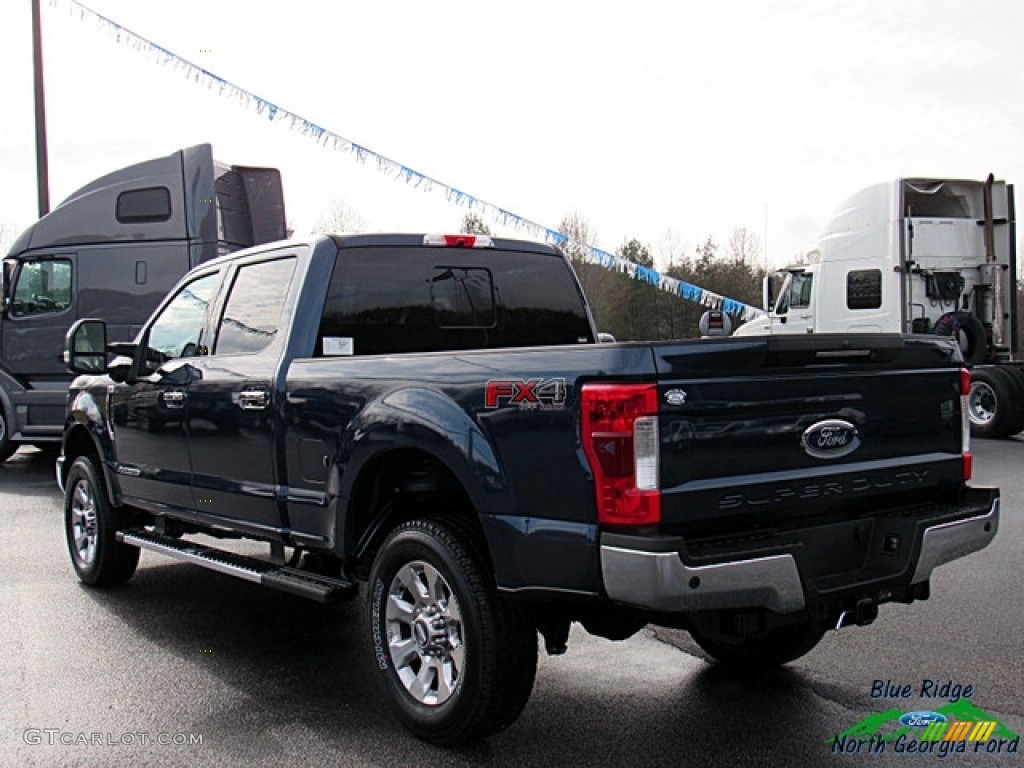 2018 F250 Super Duty Lariat Crew Cab 4x4 - Blue Jeans / Camel photo #3