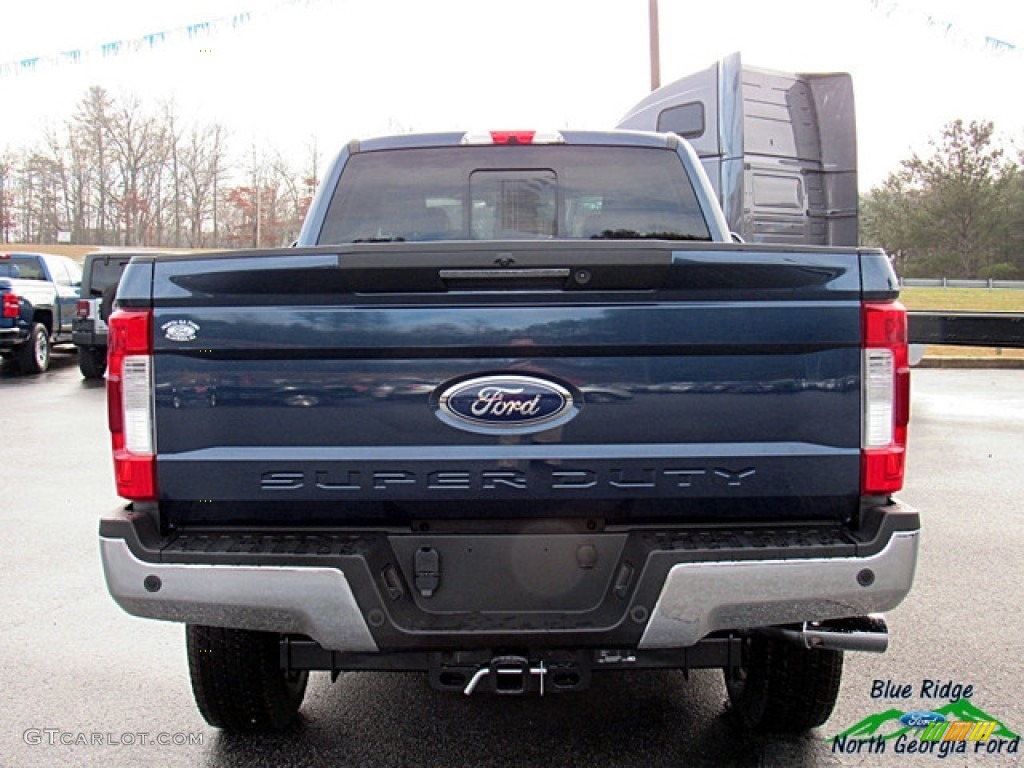 2018 F250 Super Duty Lariat Crew Cab 4x4 - Blue Jeans / Camel photo #4
