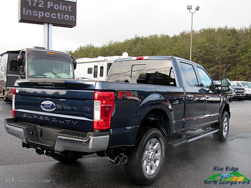 2018 F250 Super Duty Lariat Crew Cab 4x4 - Blue Jeans / Camel photo #5