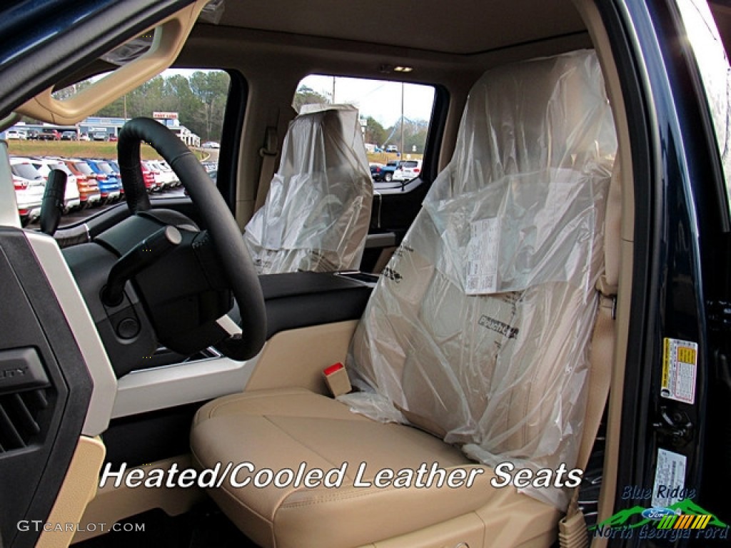 2018 F250 Super Duty Lariat Crew Cab 4x4 - Blue Jeans / Camel photo #10