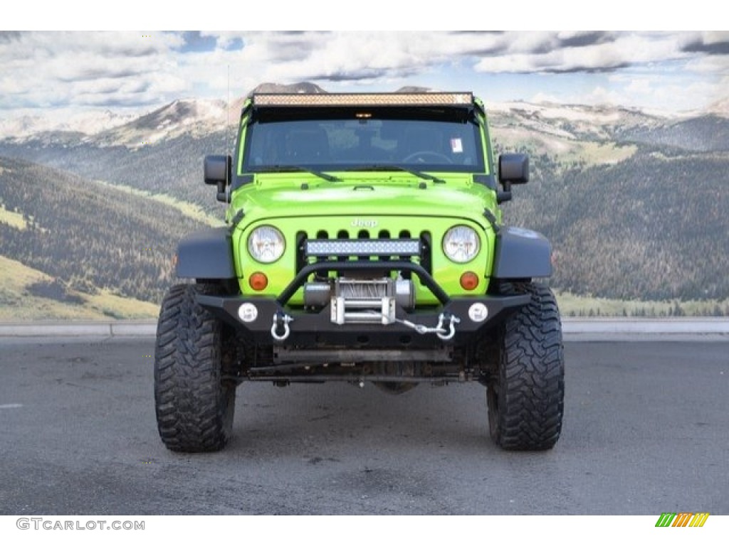 2012 Wrangler Unlimited Rubicon 4x4 - Gecko Green / Black/Dark Saddle photo #4