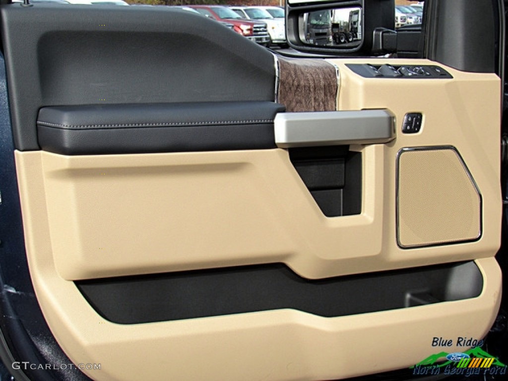 2018 F250 Super Duty Lariat Crew Cab 4x4 - Blue Jeans / Camel photo #33