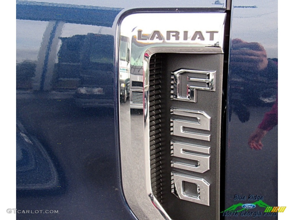 2018 F250 Super Duty Lariat Crew Cab 4x4 - Blue Jeans / Camel photo #40