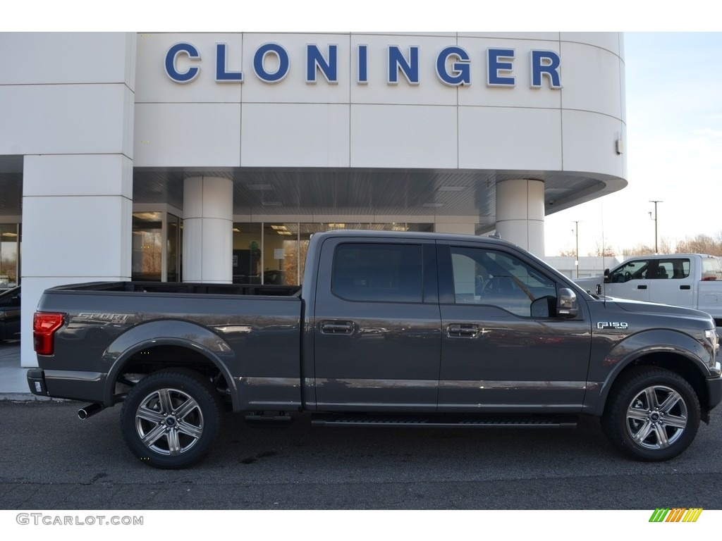 2018 F150 Lariat SuperCrew 4x4 - Lead Foot / Black photo #2