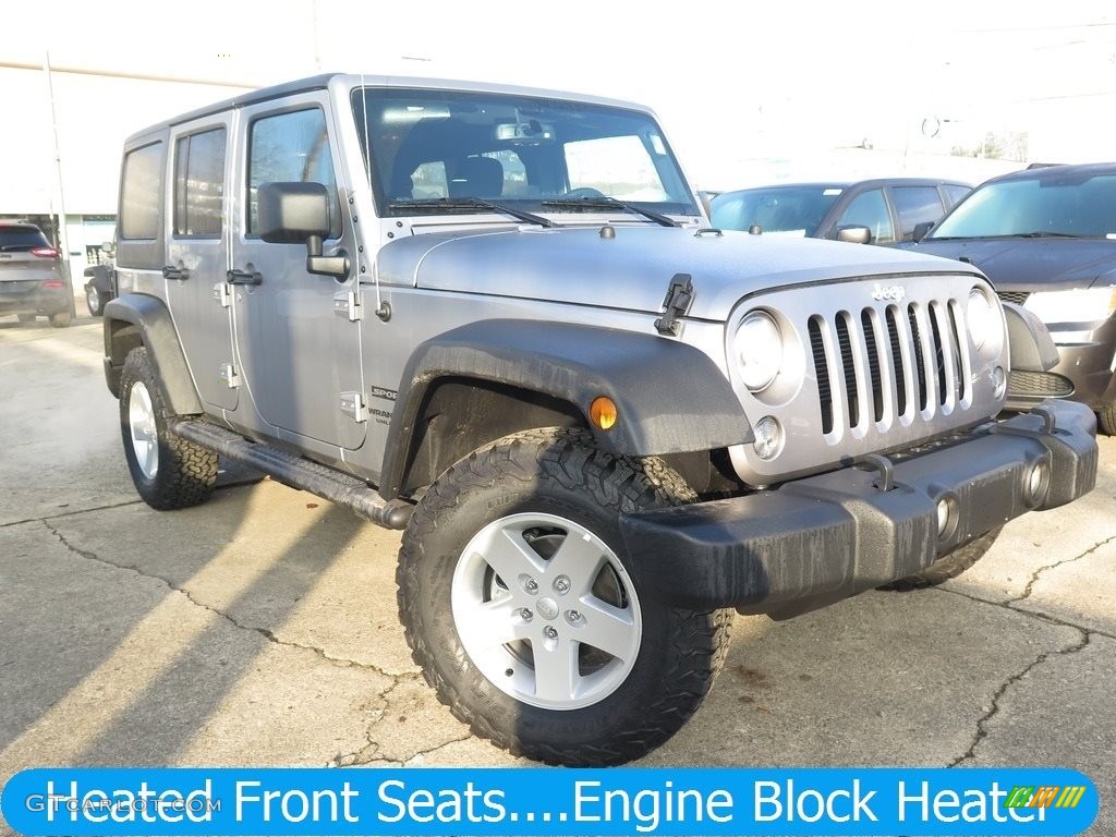 2017 Wrangler Unlimited Sport 4x4 - Billet Silver Metallic / Black photo #1