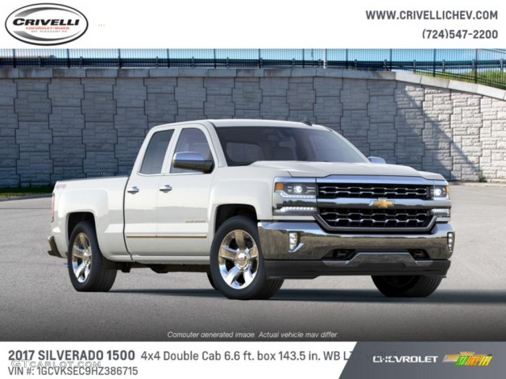 2017 Silverado 1500 LTZ Double Cab 4x4 - Summit White / Cocoa/­Dune photo #4