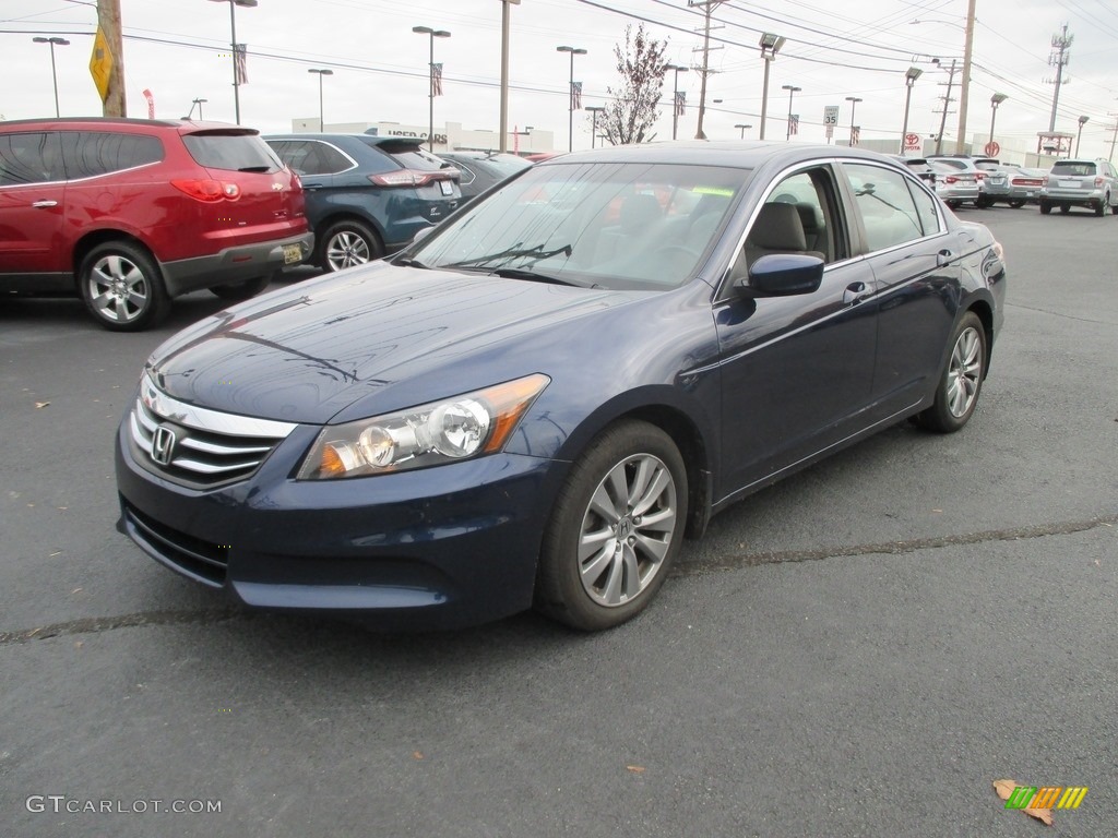 2012 Accord EX-L Sedan - Celestial Blue Metallic / Gray photo #2