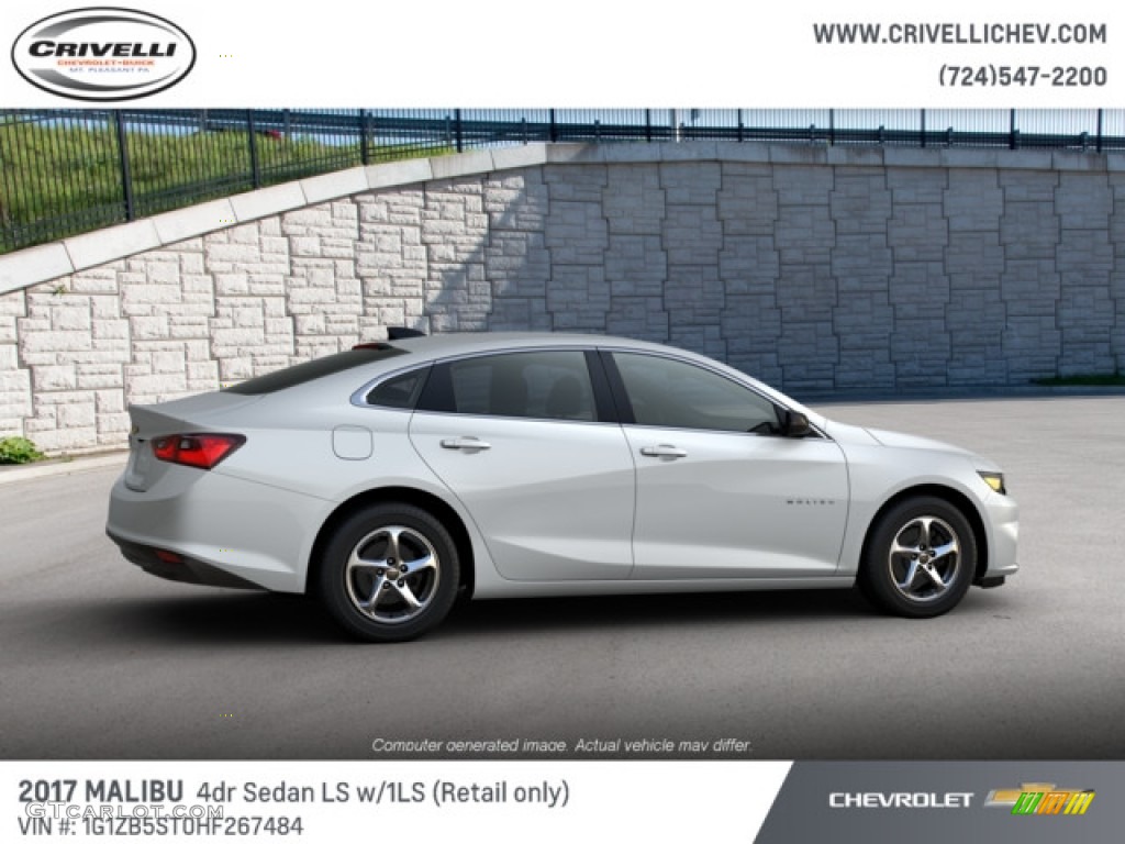 2017 Malibu LS - Summit White / Dark Atmosphere/Medium Ash Gray photo #1