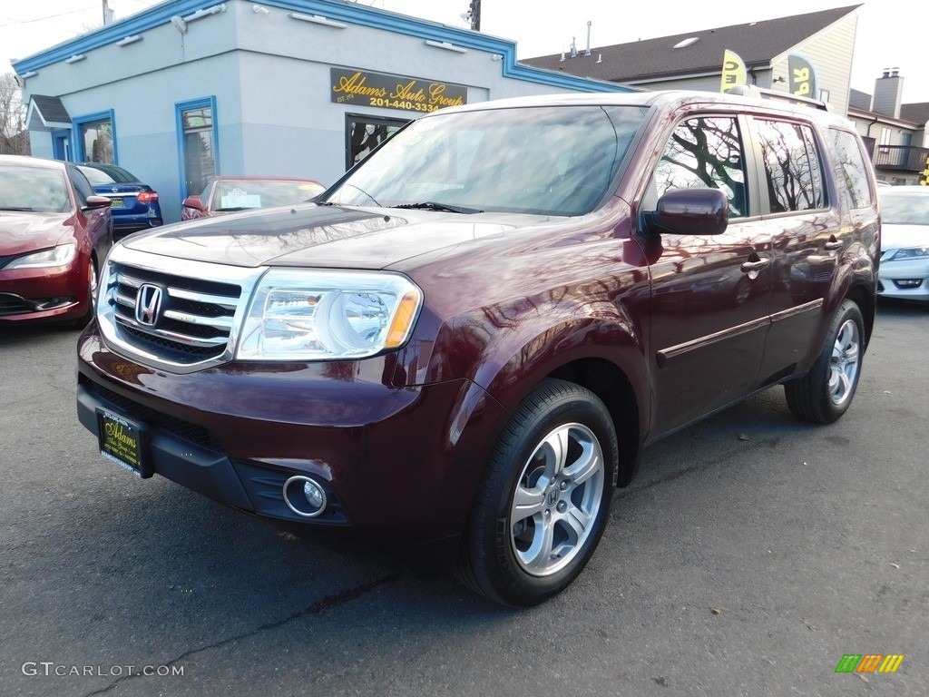 2012 Pilot EX-L 4WD - Dark Cherry Pearl II / Black photo #1
