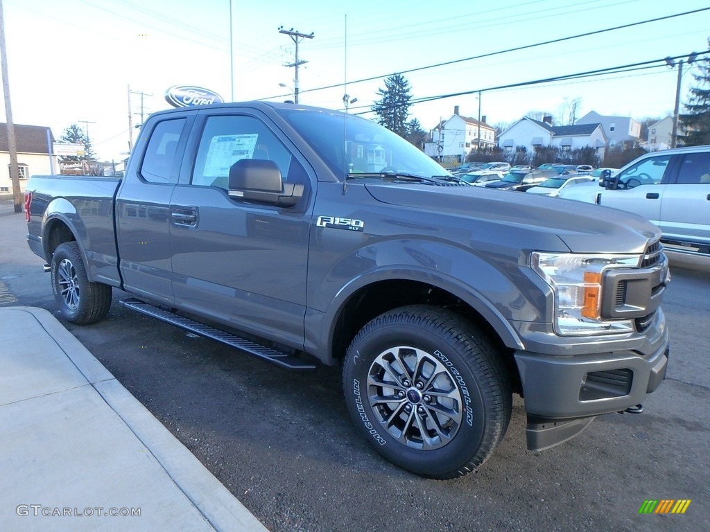 2018 F150 XLT SuperCab 4x4 - Lead Foot / Earth Gray photo #3