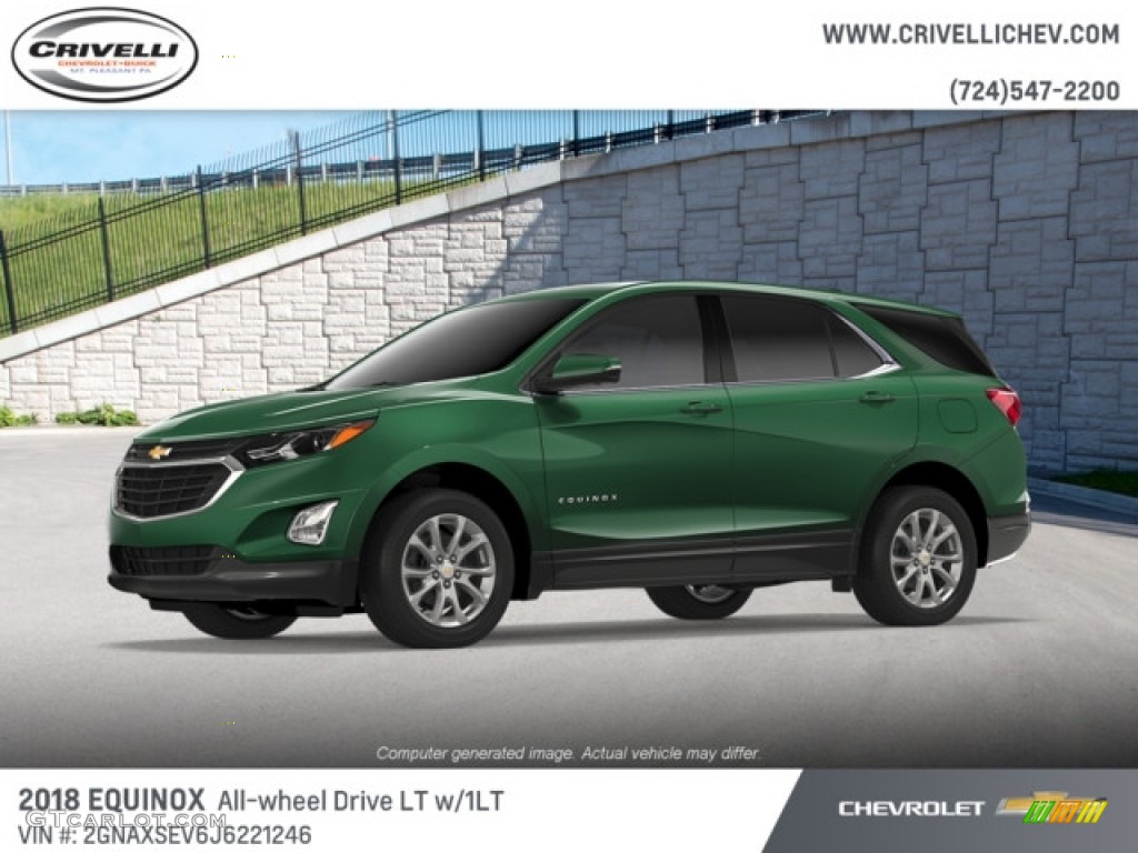 2018 Equinox LT AWD - Ivy Metallic / Jet Black photo #1