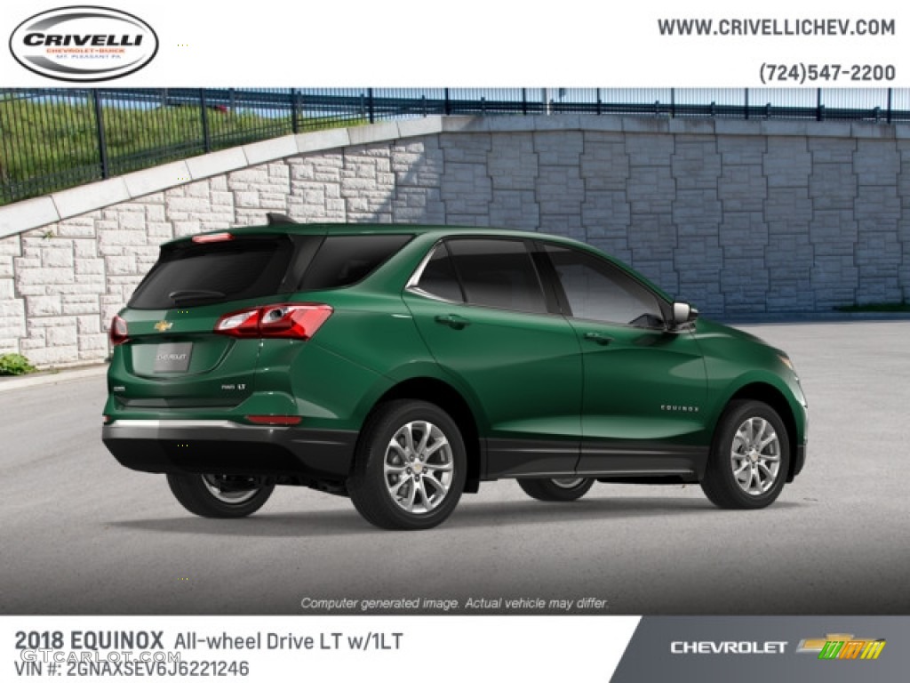 2018 Equinox LT AWD - Ivy Metallic / Jet Black photo #4