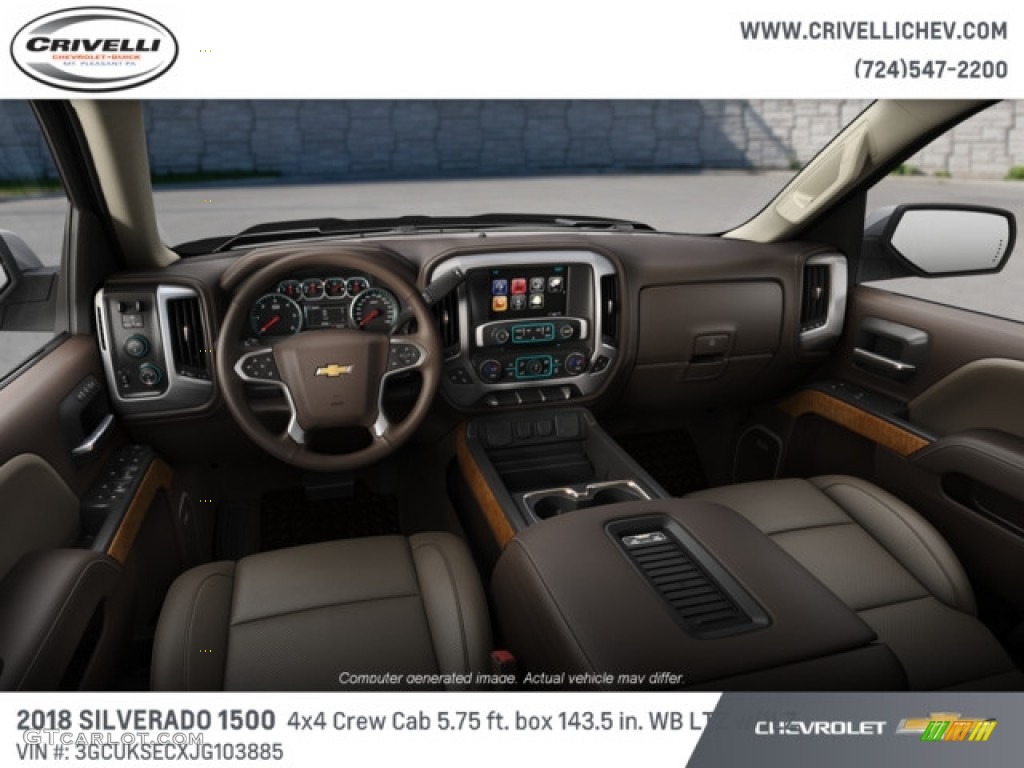 2018 Silverado 1500 LTZ Crew Cab 4x4 - Summit White / Cocoa Dune photo #5