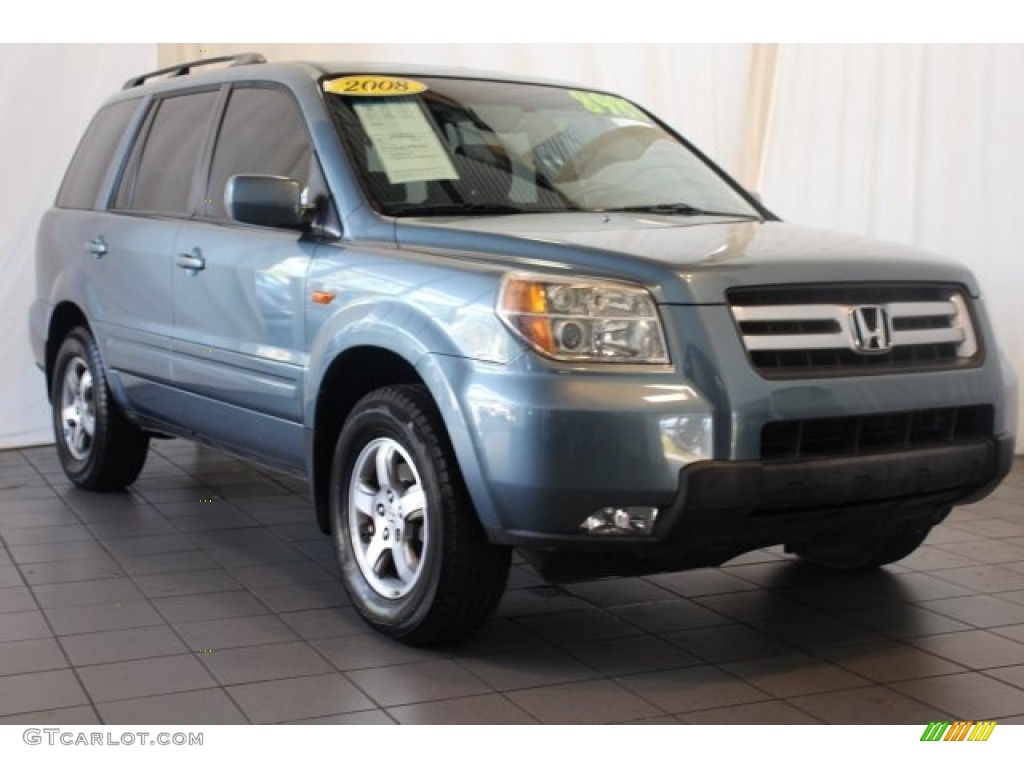 2008 Pilot EX-L - Steel Blue Metallic / Gray photo #2