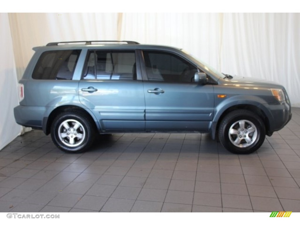 2008 Pilot EX-L - Steel Blue Metallic / Gray photo #3
