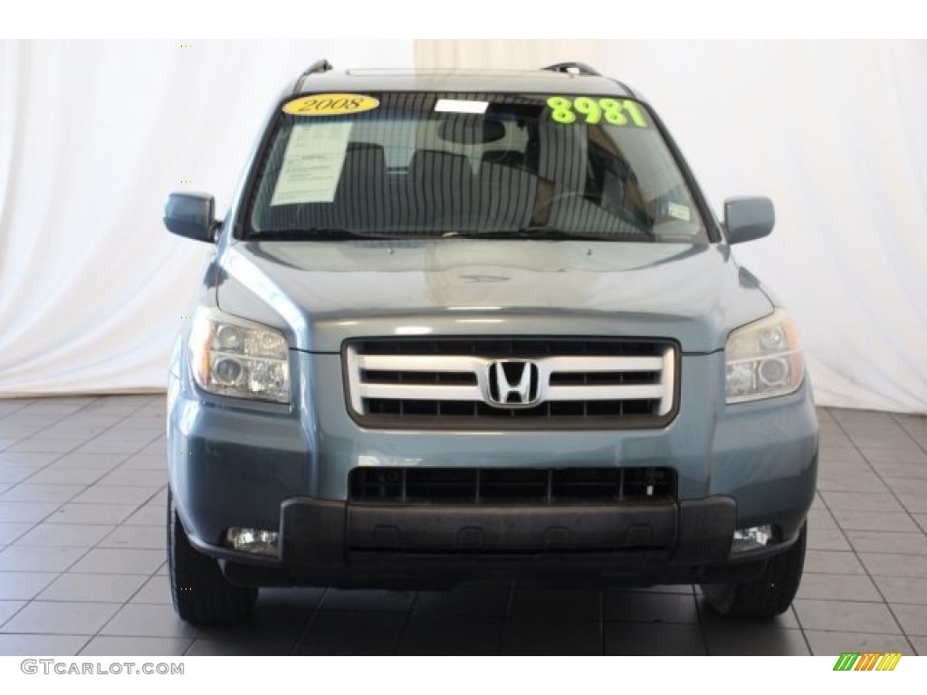 2008 Pilot EX-L - Steel Blue Metallic / Gray photo #4