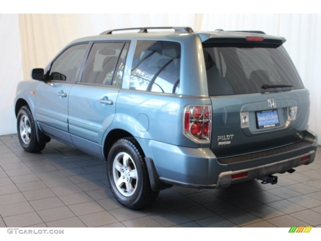 2008 Pilot EX-L - Steel Blue Metallic / Gray photo #6