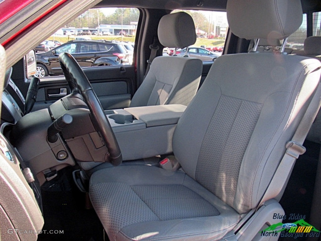 2013 F150 XLT SuperCrew 4x4 - Ruby Red Metallic / Steel Gray photo #10