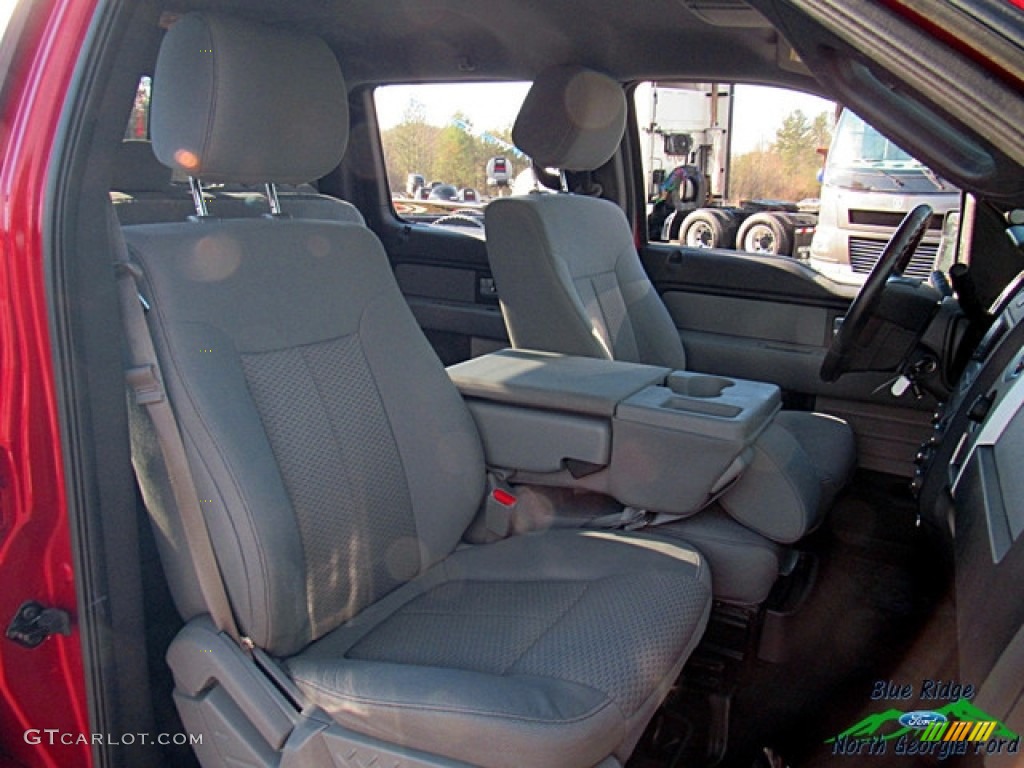 2013 F150 XLT SuperCrew 4x4 - Ruby Red Metallic / Steel Gray photo #11
