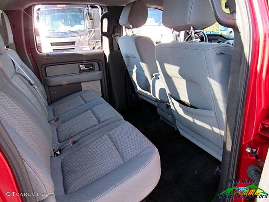 2013 F150 XLT SuperCrew 4x4 - Ruby Red Metallic / Steel Gray photo #12