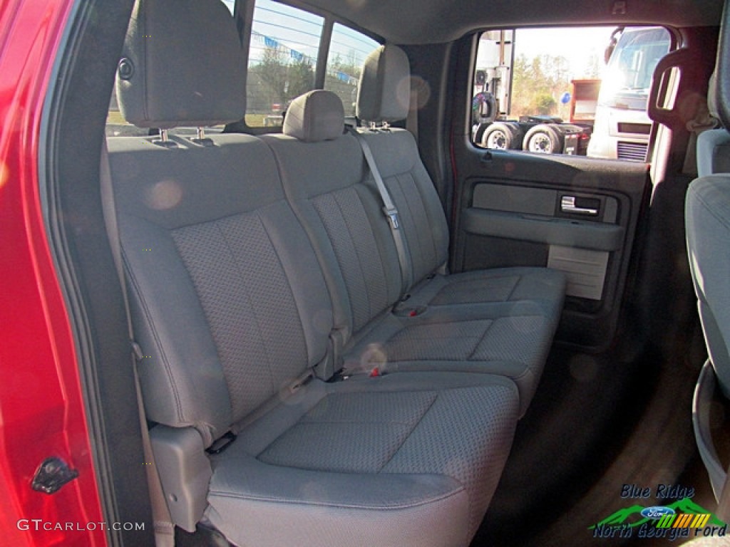 2013 F150 XLT SuperCrew 4x4 - Ruby Red Metallic / Steel Gray photo #13