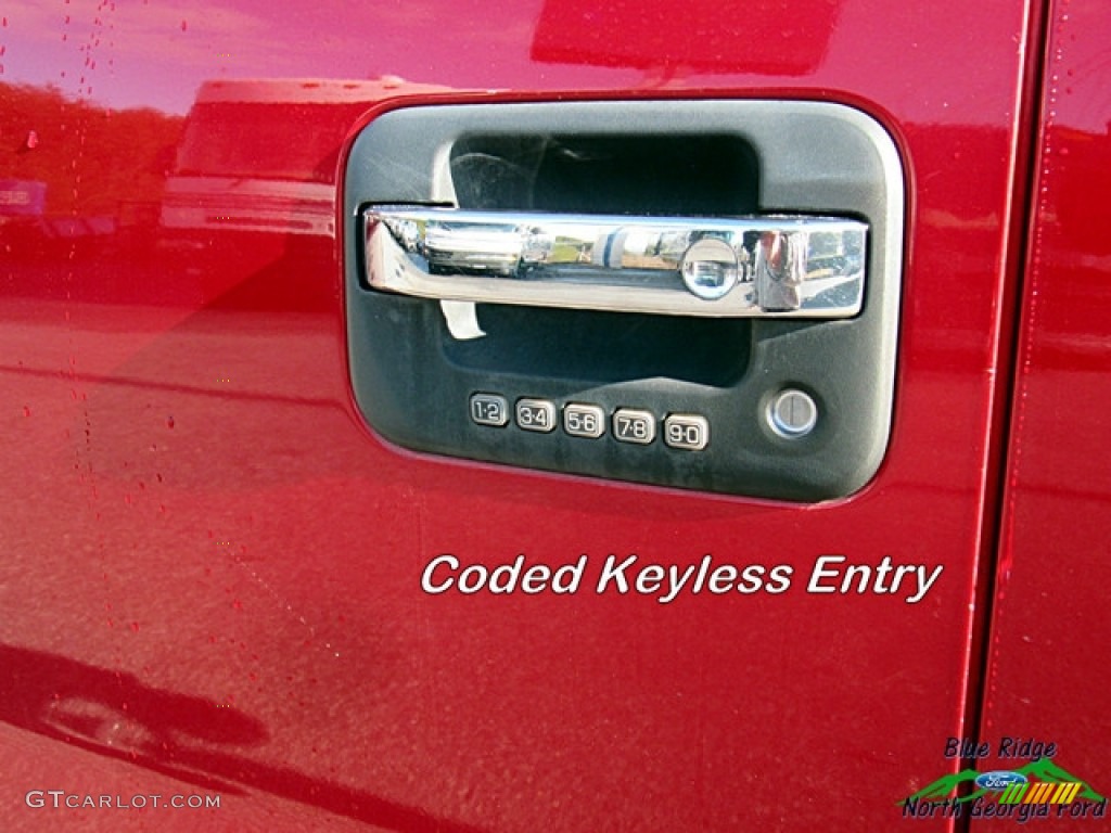 2013 F150 XLT SuperCrew 4x4 - Ruby Red Metallic / Steel Gray photo #25