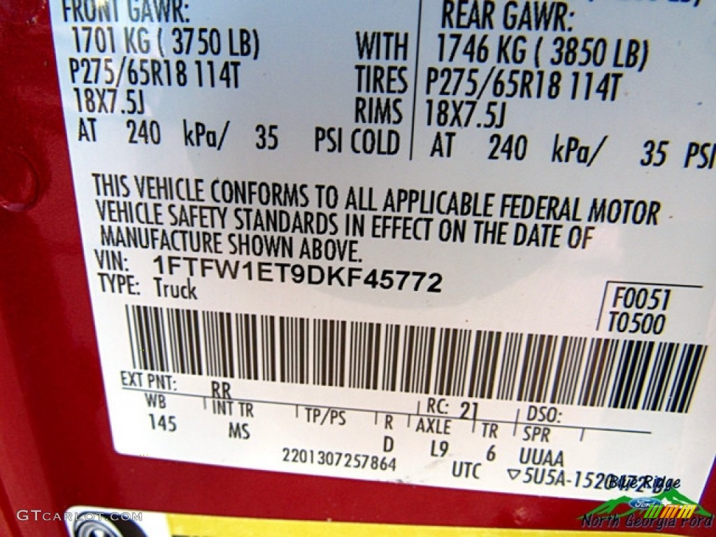 2013 F150 XLT SuperCrew 4x4 - Ruby Red Metallic / Steel Gray photo #27