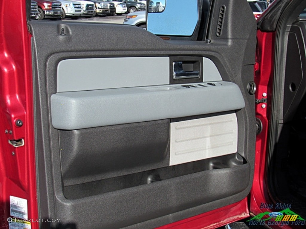 2013 F150 XLT SuperCrew 4x4 - Ruby Red Metallic / Steel Gray photo #28