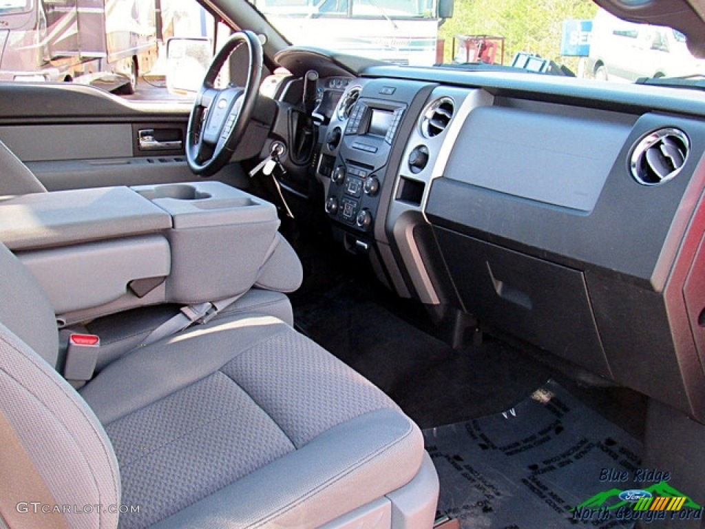 2013 F150 XLT SuperCrew 4x4 - Ruby Red Metallic / Steel Gray photo #30