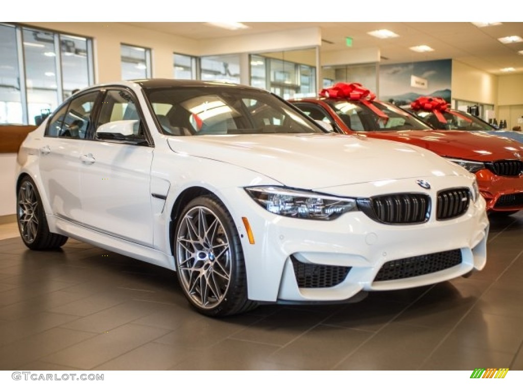Alpine White 2018 BMW M3 Sedan Exterior Photo #124524285