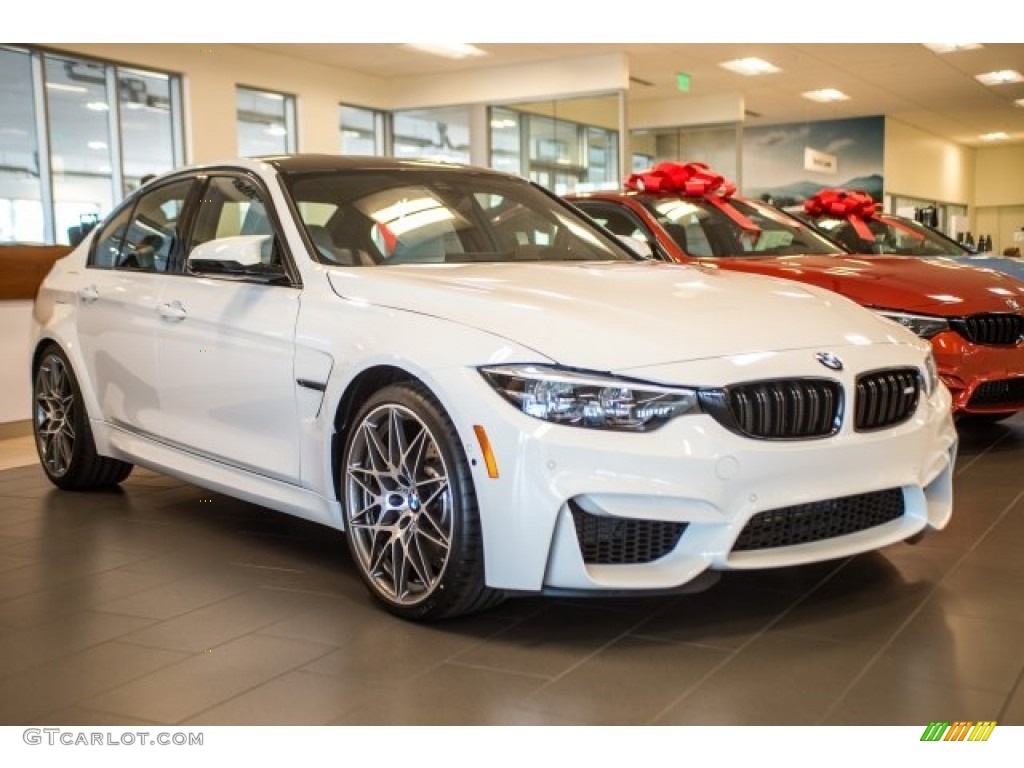 Alpine White 2018 BMW M3 Sedan Exterior Photo #124524285