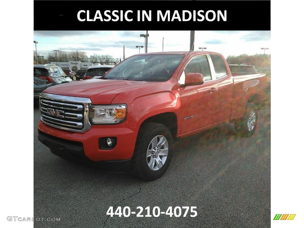 Cardinal Red GMC Canyon