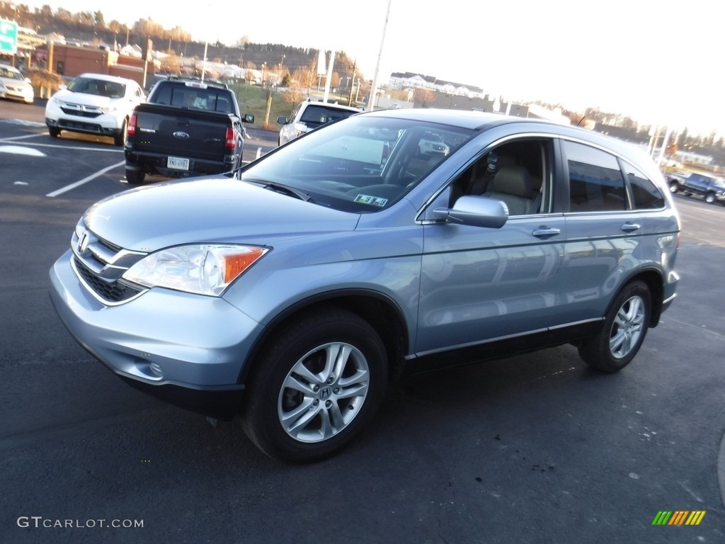 2010 CR-V EX-L AWD - Glacier Blue Metallic / Gray photo #5