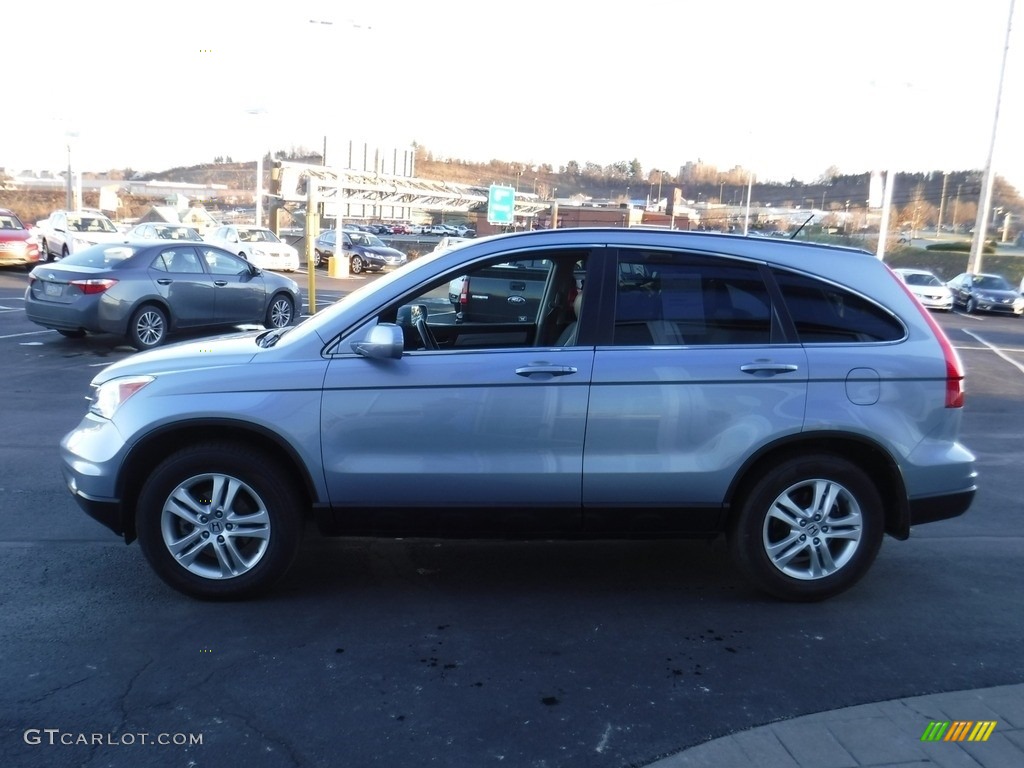 2010 CR-V EX-L AWD - Glacier Blue Metallic / Gray photo #6