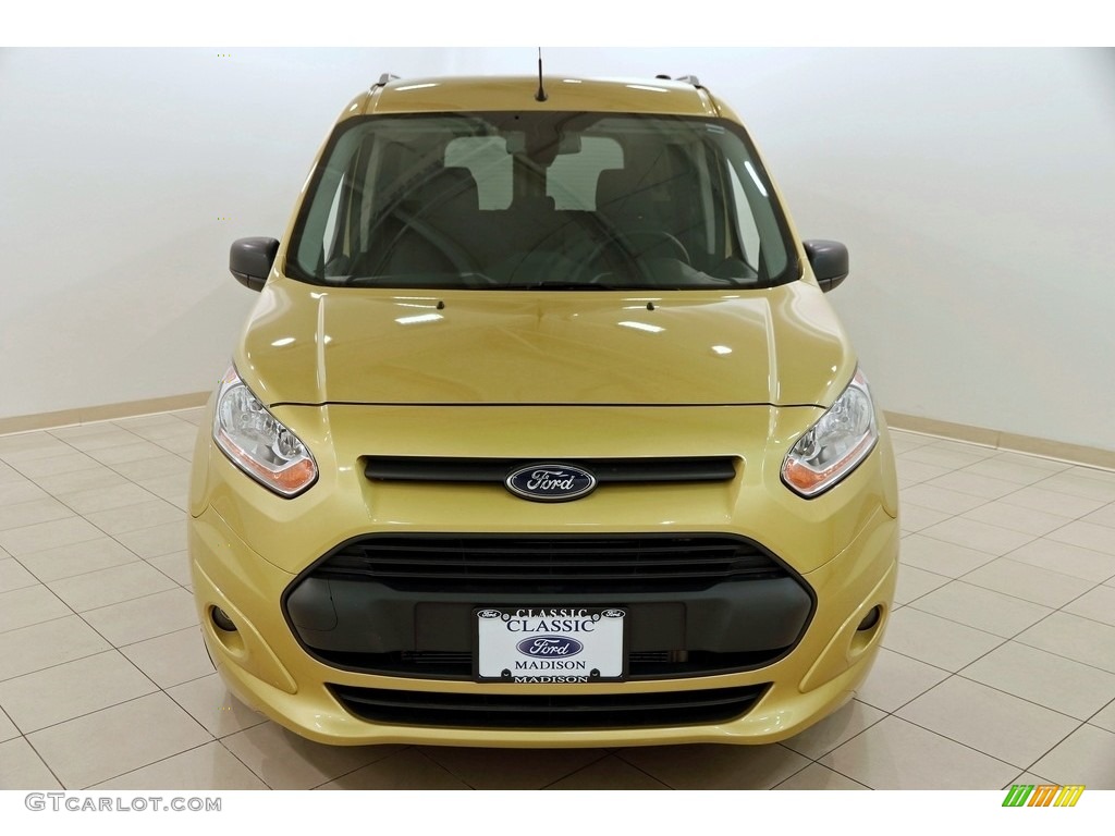 2017 Transit Connect XLT Wagon - Solar Yellow / Charcoal Black photo #2