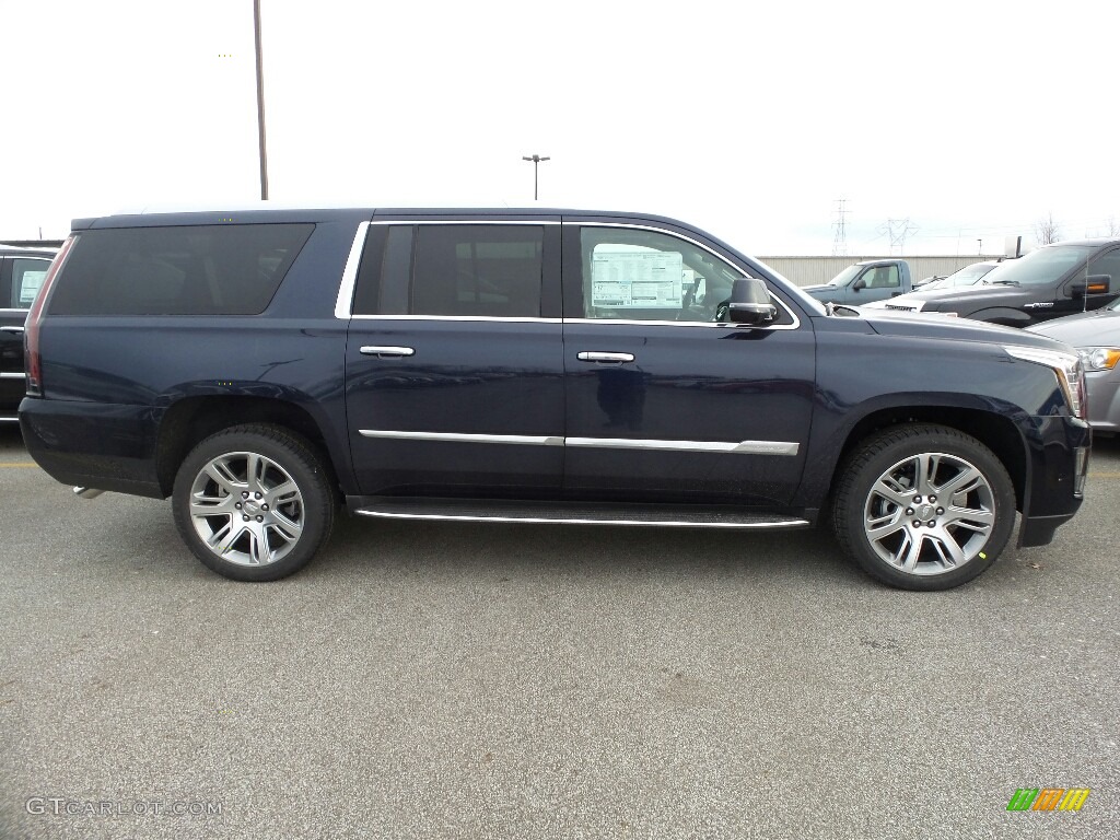Dark Adriatic Blue Metallic 2018 Cadillac Escalade ESV Luxury 4WD Exterior Photo #124530070