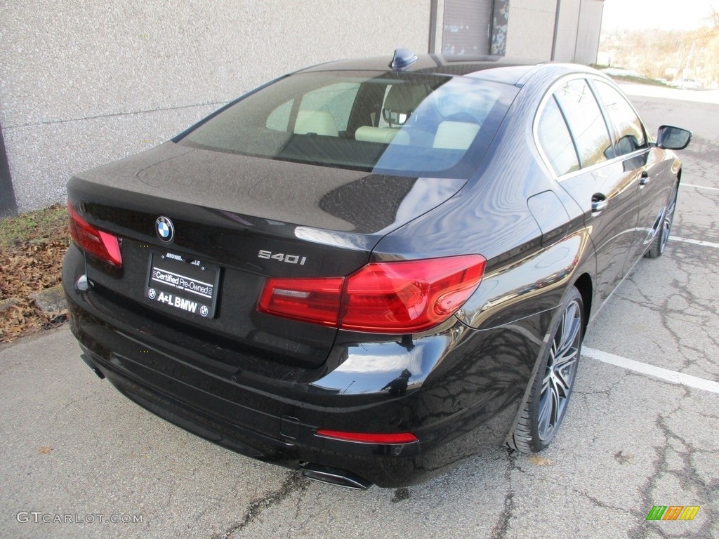 2017 5 Series 540i Sedan - Black Sapphire Metallic / Canberra Beige photo #3
