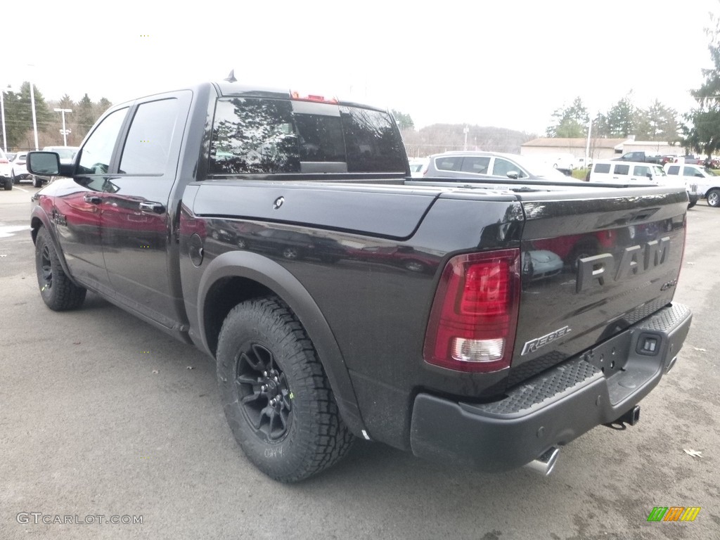 2018 1500 Rebel Crew Cab 4x4 - Brilliant Black Crystal Pearl / Black photo #3
