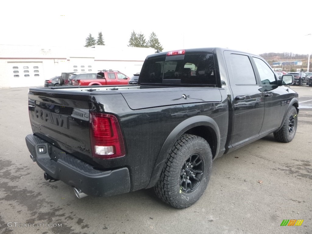 2018 1500 Rebel Crew Cab 4x4 - Brilliant Black Crystal Pearl / Black photo #5