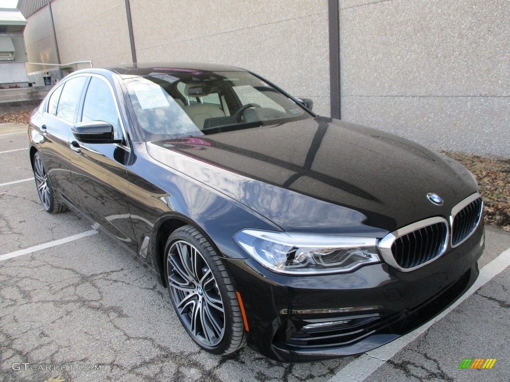 2017 5 Series 540i Sedan - Black Sapphire Metallic / Canberra Beige photo #6