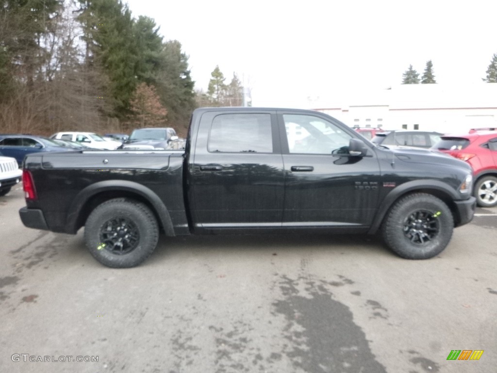 2018 1500 Rebel Crew Cab 4x4 - Brilliant Black Crystal Pearl / Black photo #6