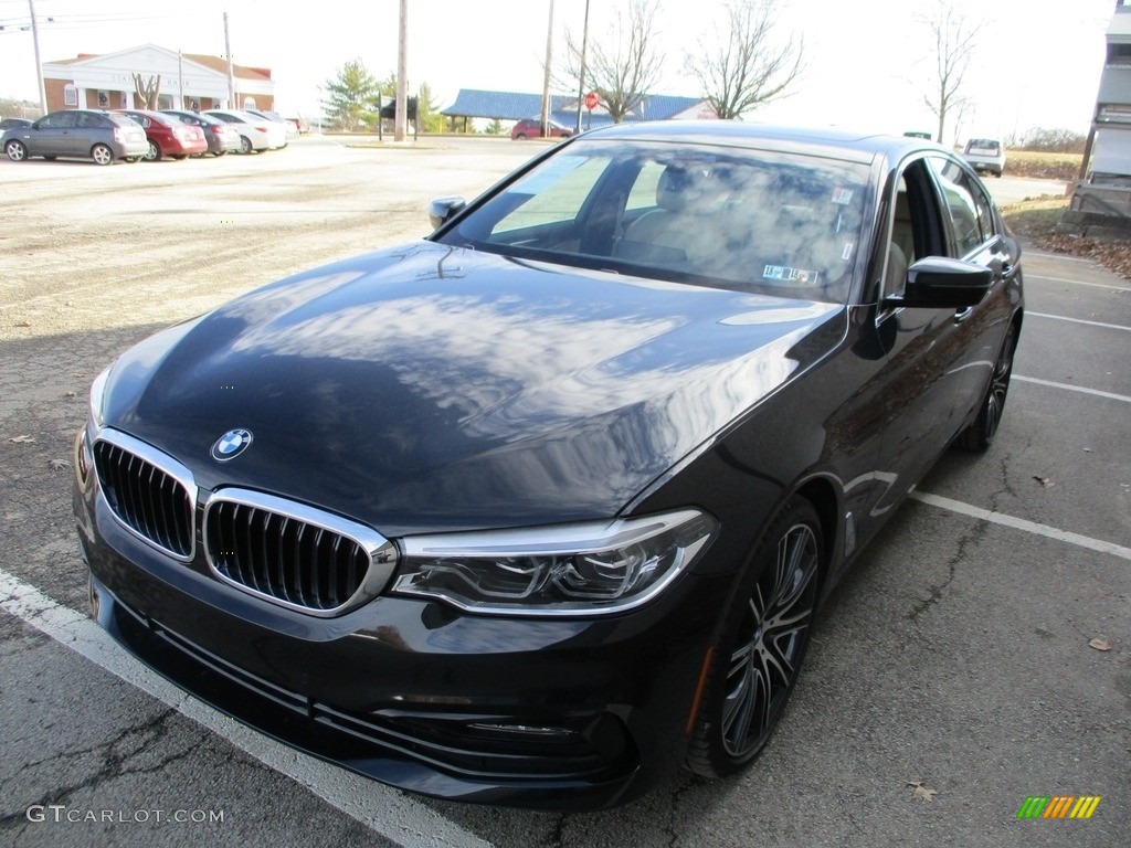 2017 5 Series 540i Sedan - Black Sapphire Metallic / Canberra Beige photo #8
