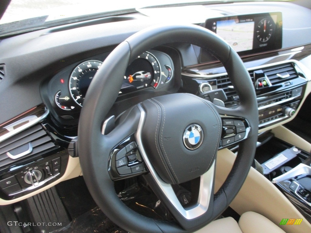 2017 5 Series 540i Sedan - Black Sapphire Metallic / Canberra Beige photo #14