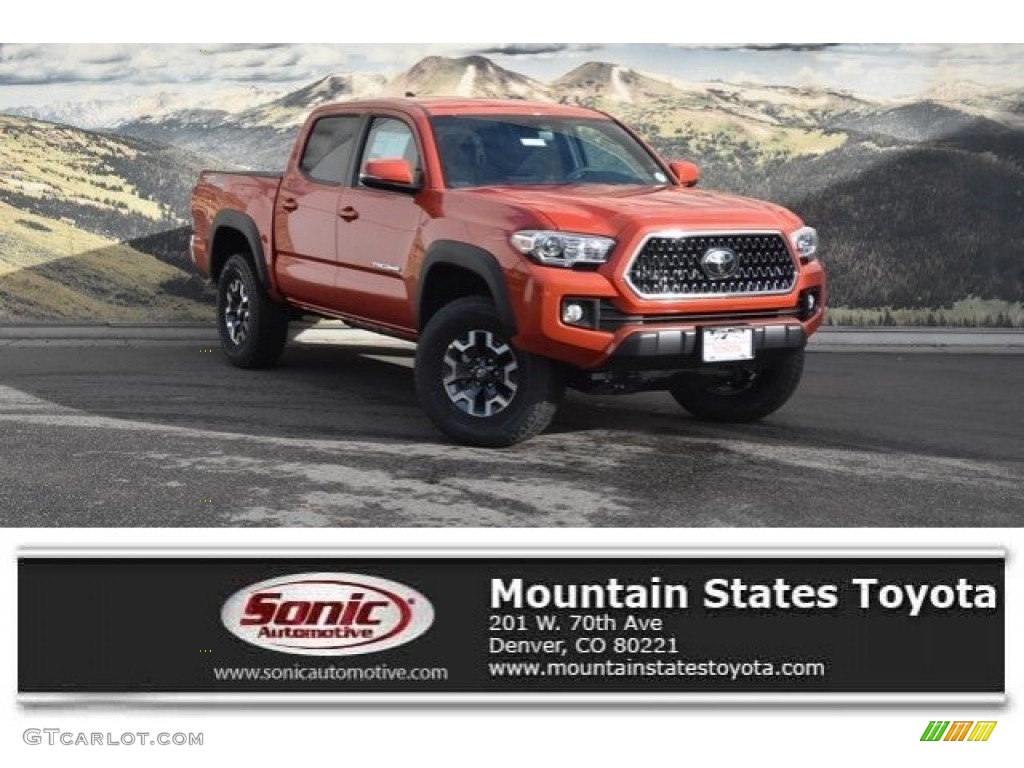2018 Tacoma TRD Off Road Double Cab 4x4 - Inferno / Black/Red photo #1