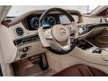 2018 Mercedes-Benz S Mahogany/Silk Beige Interior Steering Wheel Photo