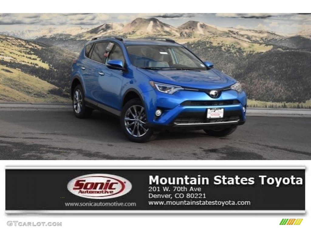 2018 RAV4 Limited AWD - Electric Storm Blue / Black photo #1