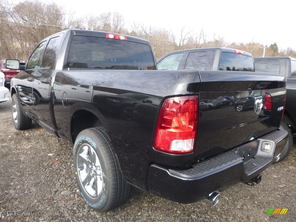 2018 1500 Express Quad Cab 4x4 - Brilliant Black Crystal Pearl / Black/Diesel Gray photo #3