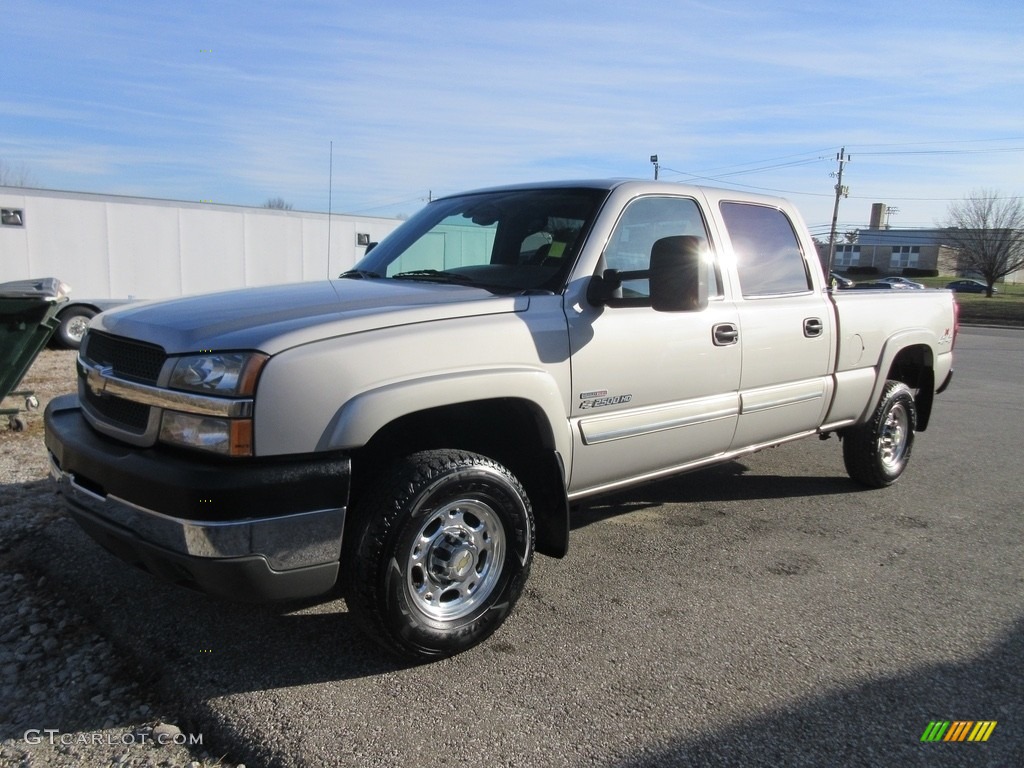 2004 Silverado 2500HD LS Crew Cab 4x4 - Silver Birch / Dark Charcoal photo #1