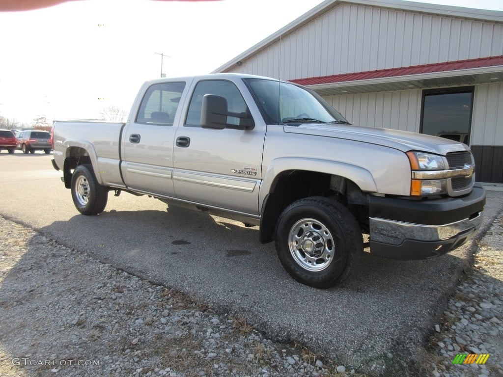 2004 Silverado 2500HD LS Crew Cab 4x4 - Silver Birch / Dark Charcoal photo #2